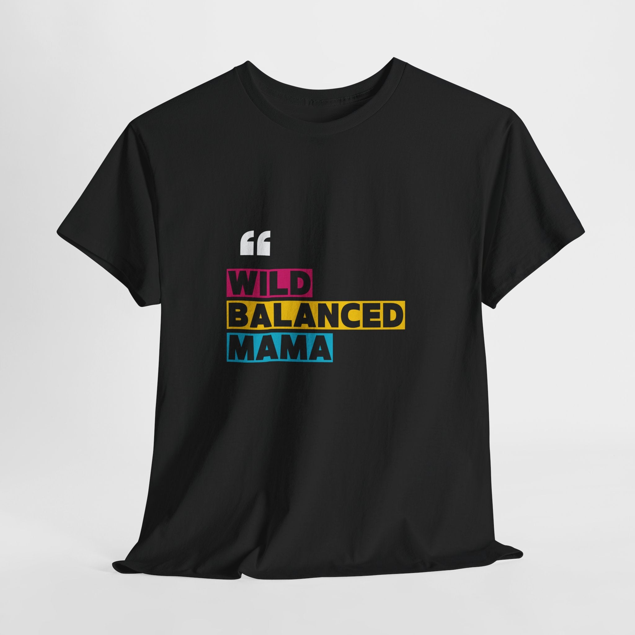 Wild Balanced Mama T-Shirt — Colorblock Mom Graphic Tee