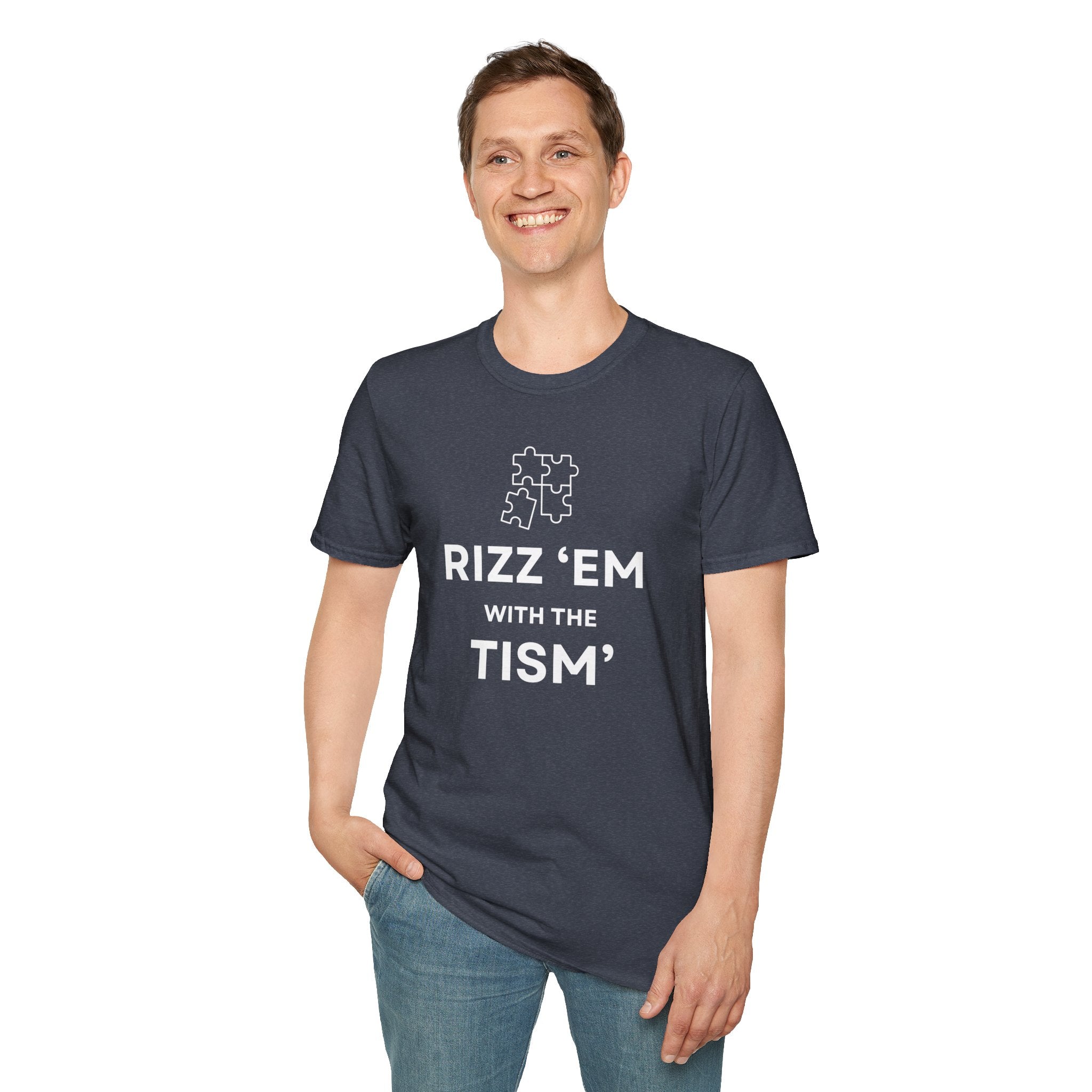 Autism Awareness T-Shirt — “Rizz ’Em With The Tism” Puzzle Tee
