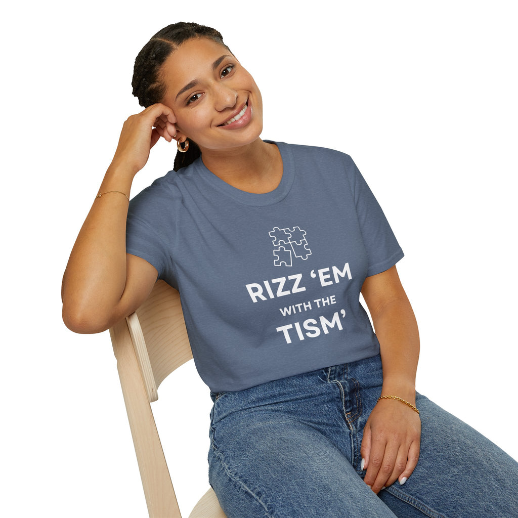 Autism Awareness T-Shirt — “Rizz ’Em With The Tism” Puzzle Tee