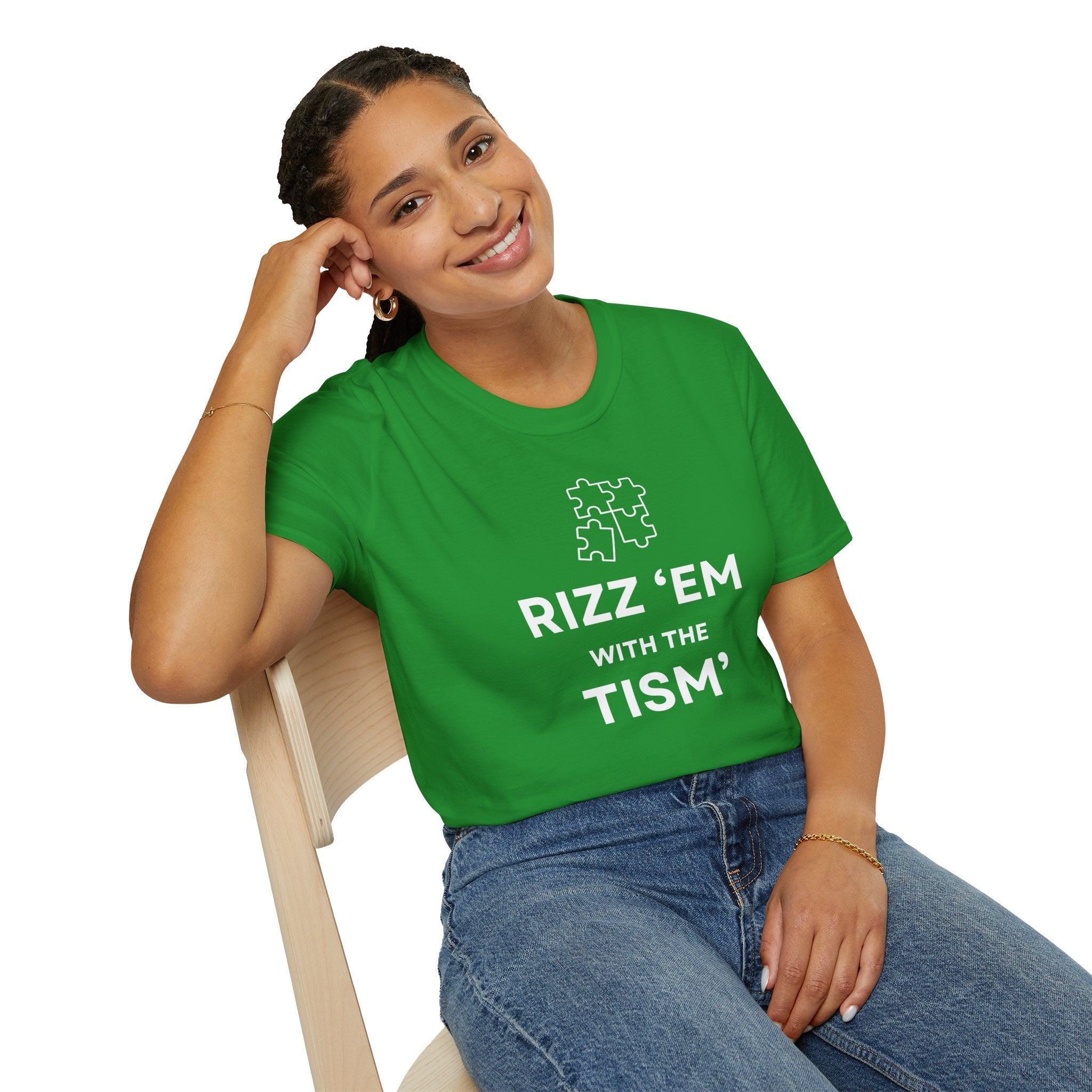Autism Awareness T-Shirt — “Rizz ’Em With The Tism” Puzzle Tee