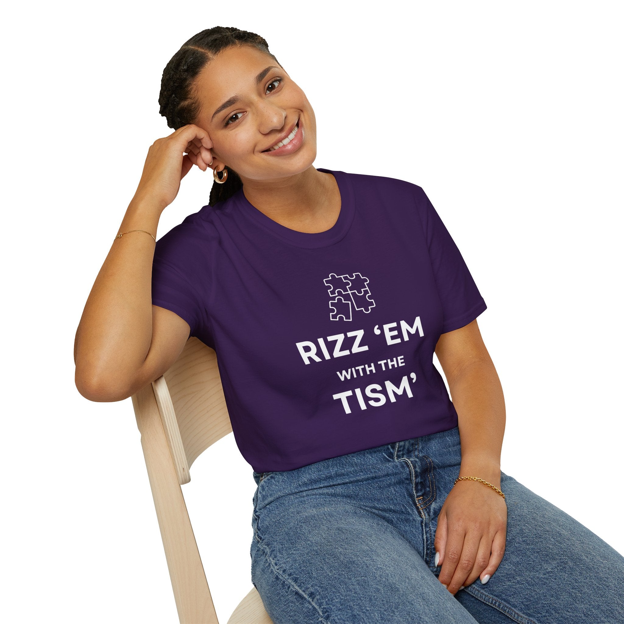 Autism Awareness T-Shirt — “Rizz ’Em With The Tism” Puzzle Tee