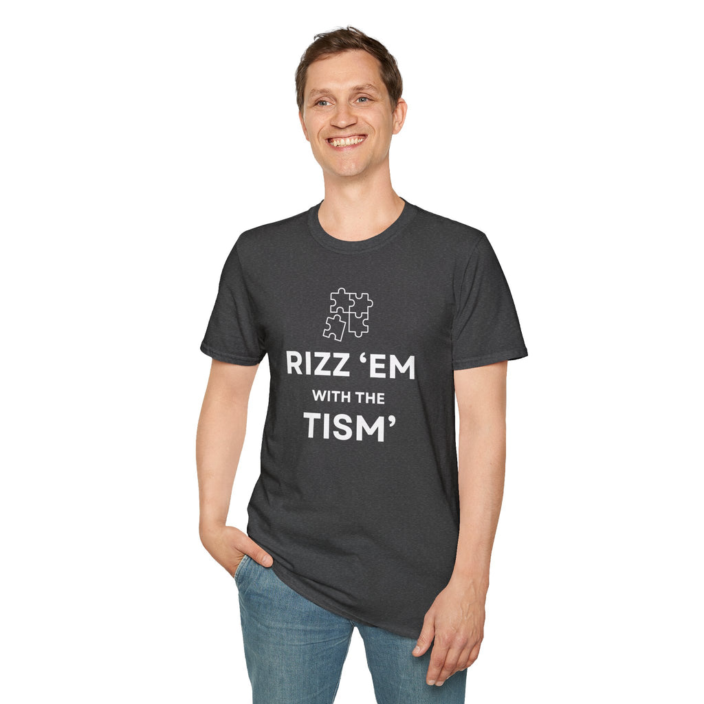 Autism Awareness T-Shirt — “Rizz ’Em With The Tism” Puzzle Tee