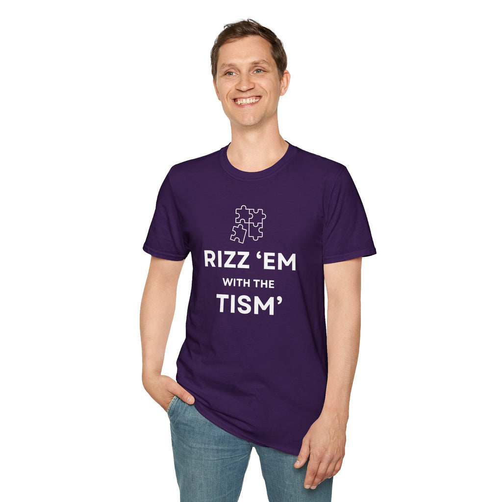 Autism Awareness T-Shirt — “Rizz ’Em With The Tism” Puzzle Tee