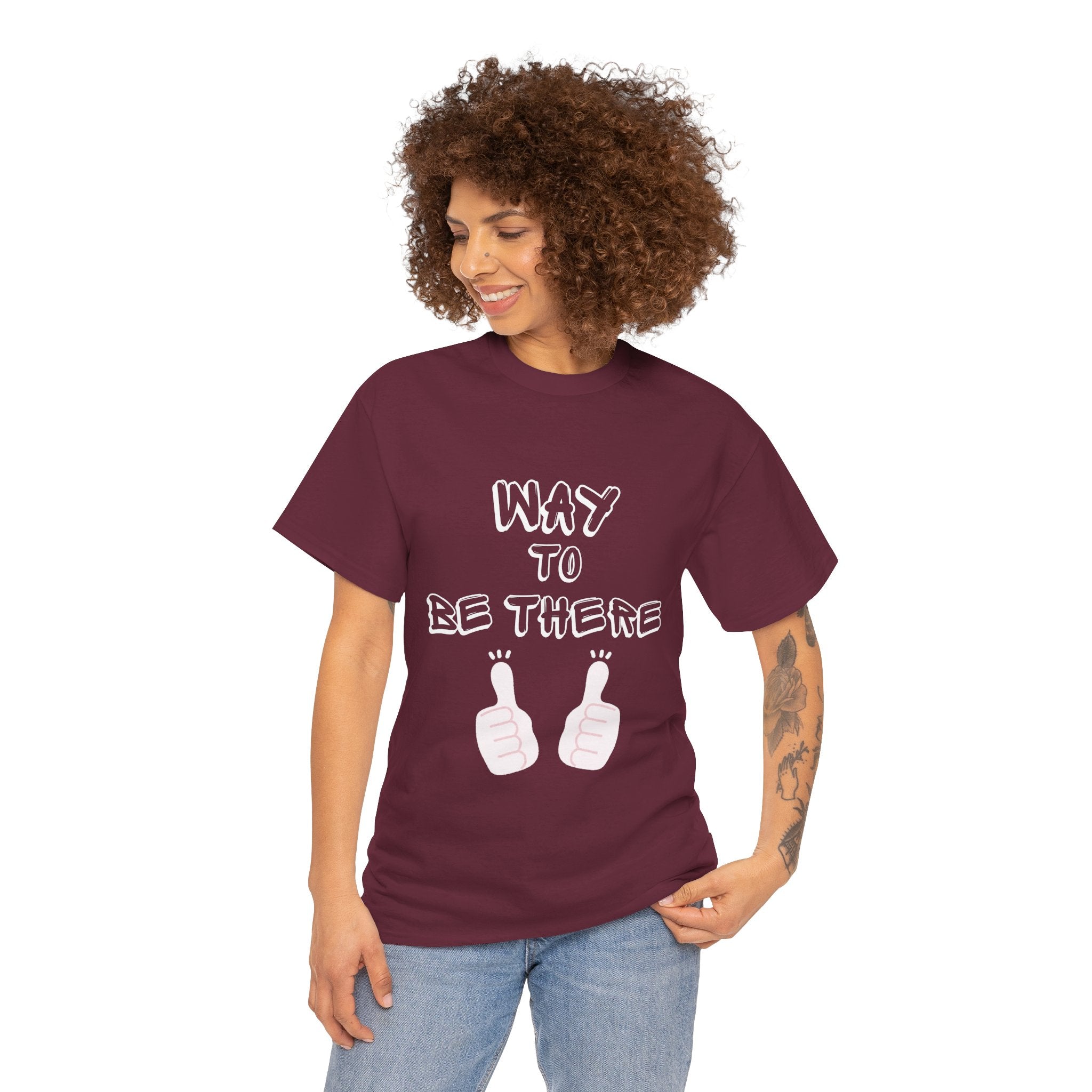 Way to Be There Graphic Tee — Thumbs Up Casual T-Shirt