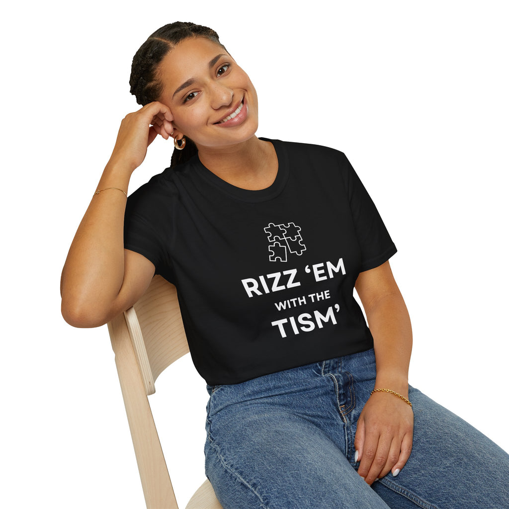 Autism Awareness T-Shirt — “Rizz ’Em With The Tism” Puzzle Tee