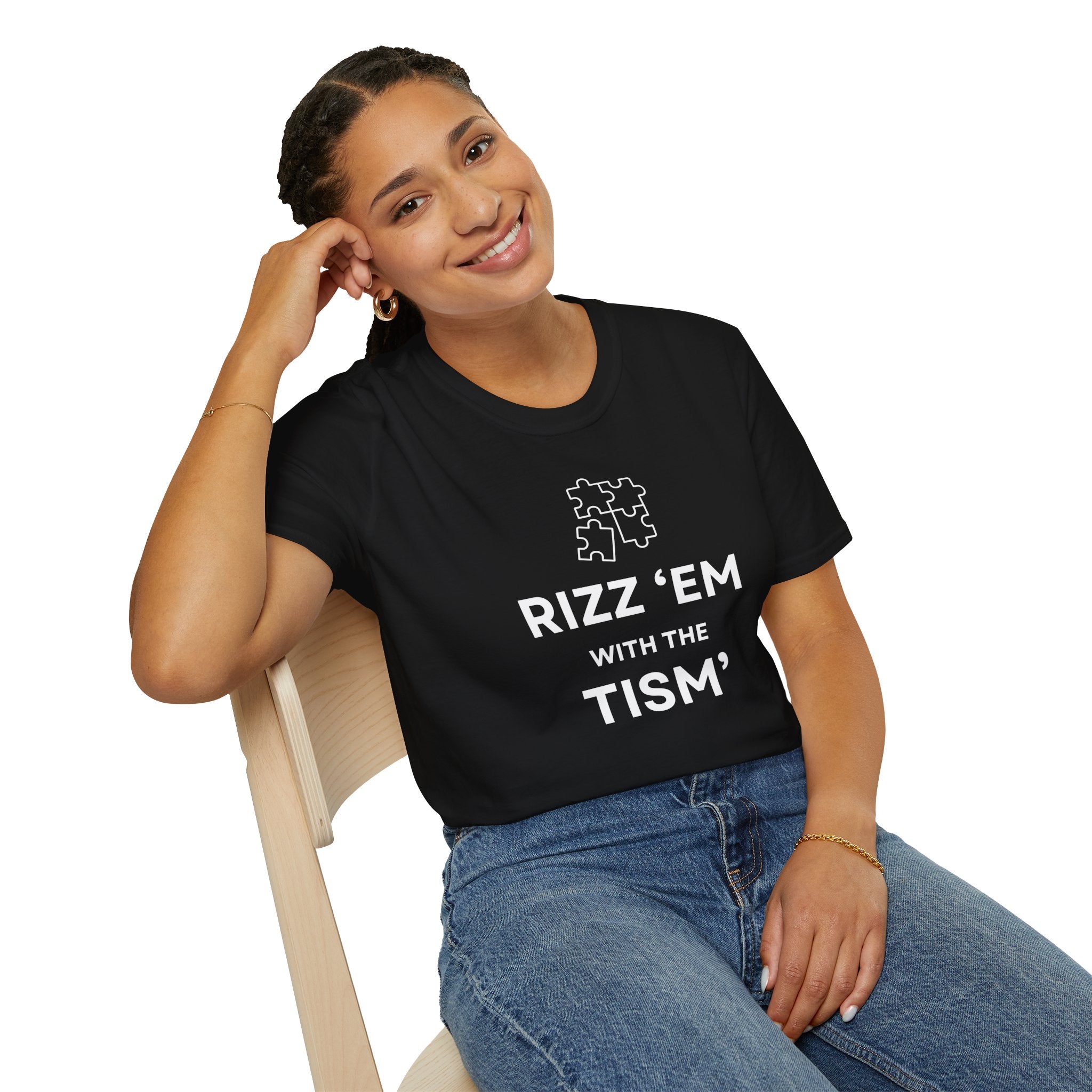 Autism Awareness T-Shirt — “Rizz ’Em With The Tism” Puzzle Tee
