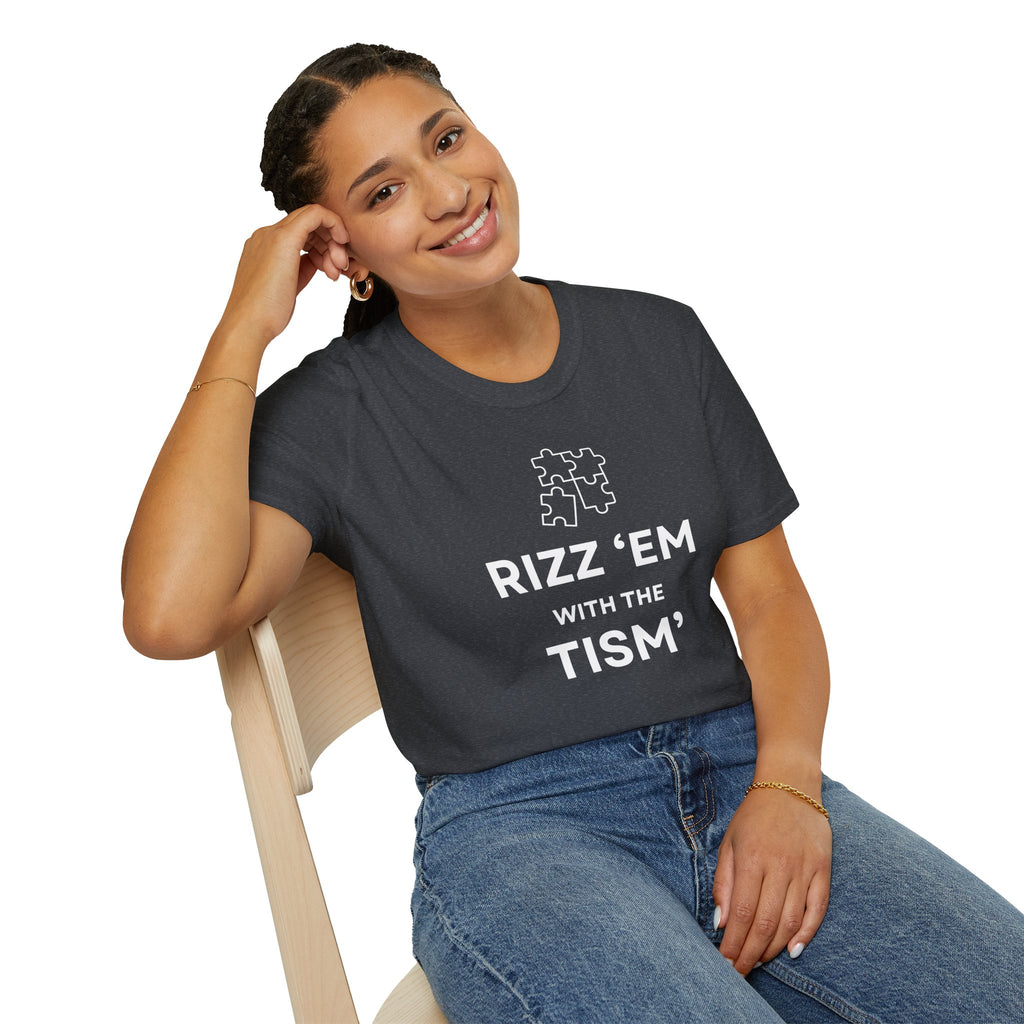 Autism Awareness T-Shirt — “Rizz ’Em With The Tism” Puzzle Tee