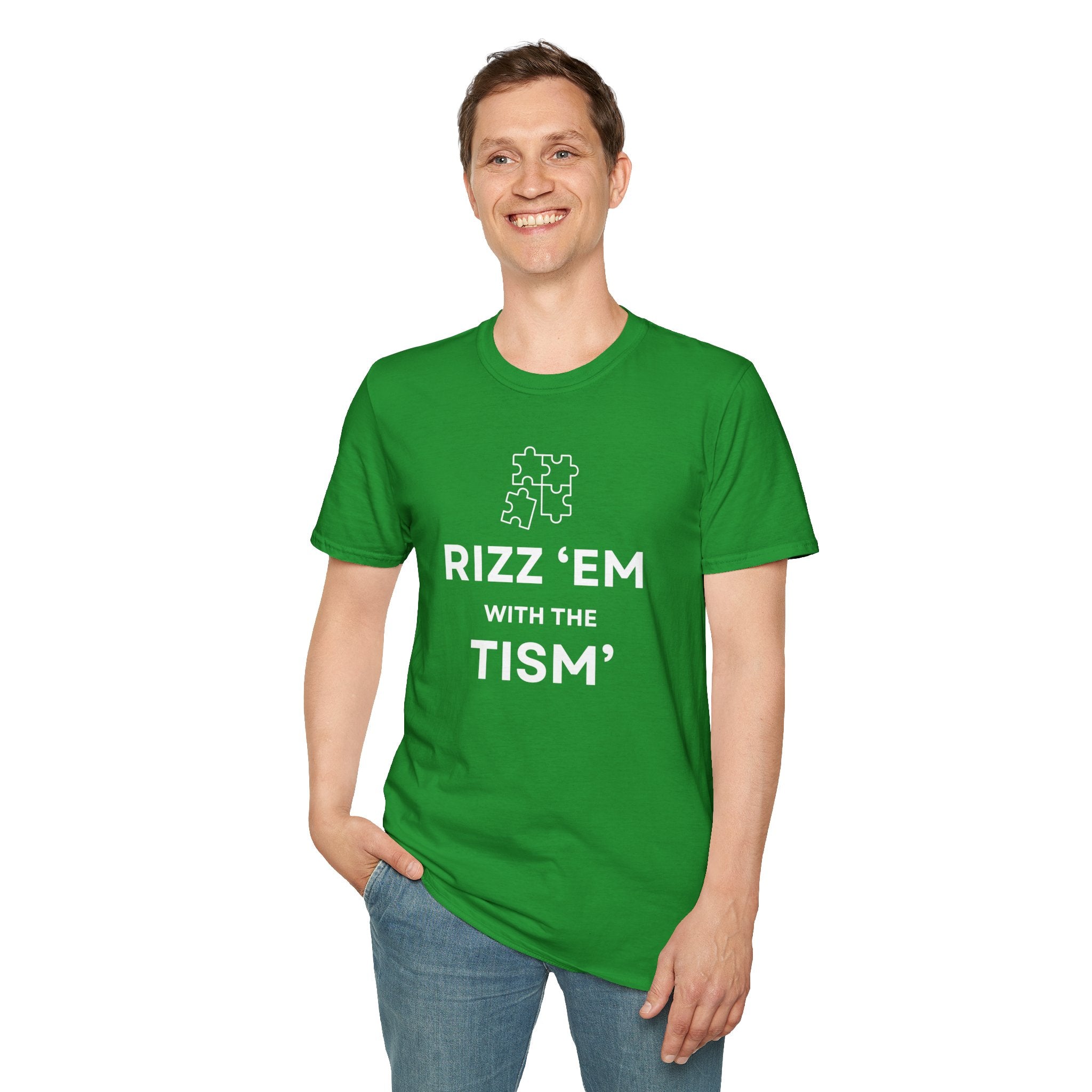 Autism Awareness T-Shirt — “Rizz ’Em With The Tism” Puzzle Tee
