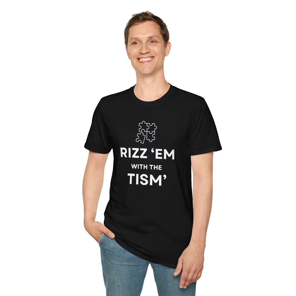 Autism Awareness T-Shirt — “Rizz ’Em With The Tism” Puzzle Tee