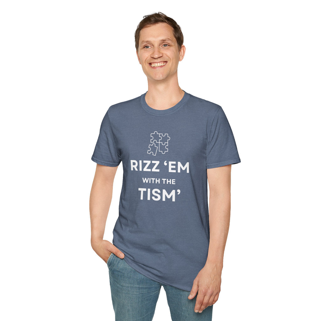 Autism Awareness T-Shirt — “Rizz ’Em With The Tism” Puzzle Tee