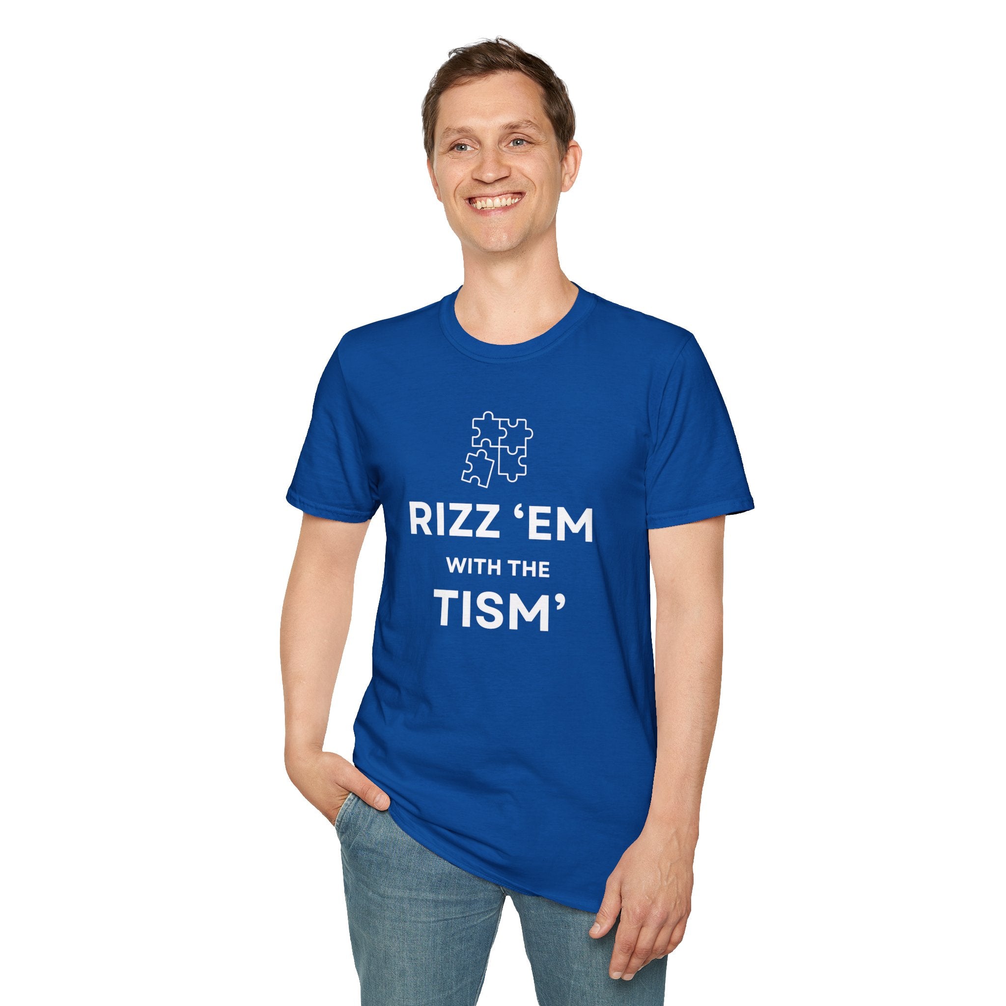 Autism Awareness T-Shirt — “Rizz ’Em With The Tism” Puzzle Tee